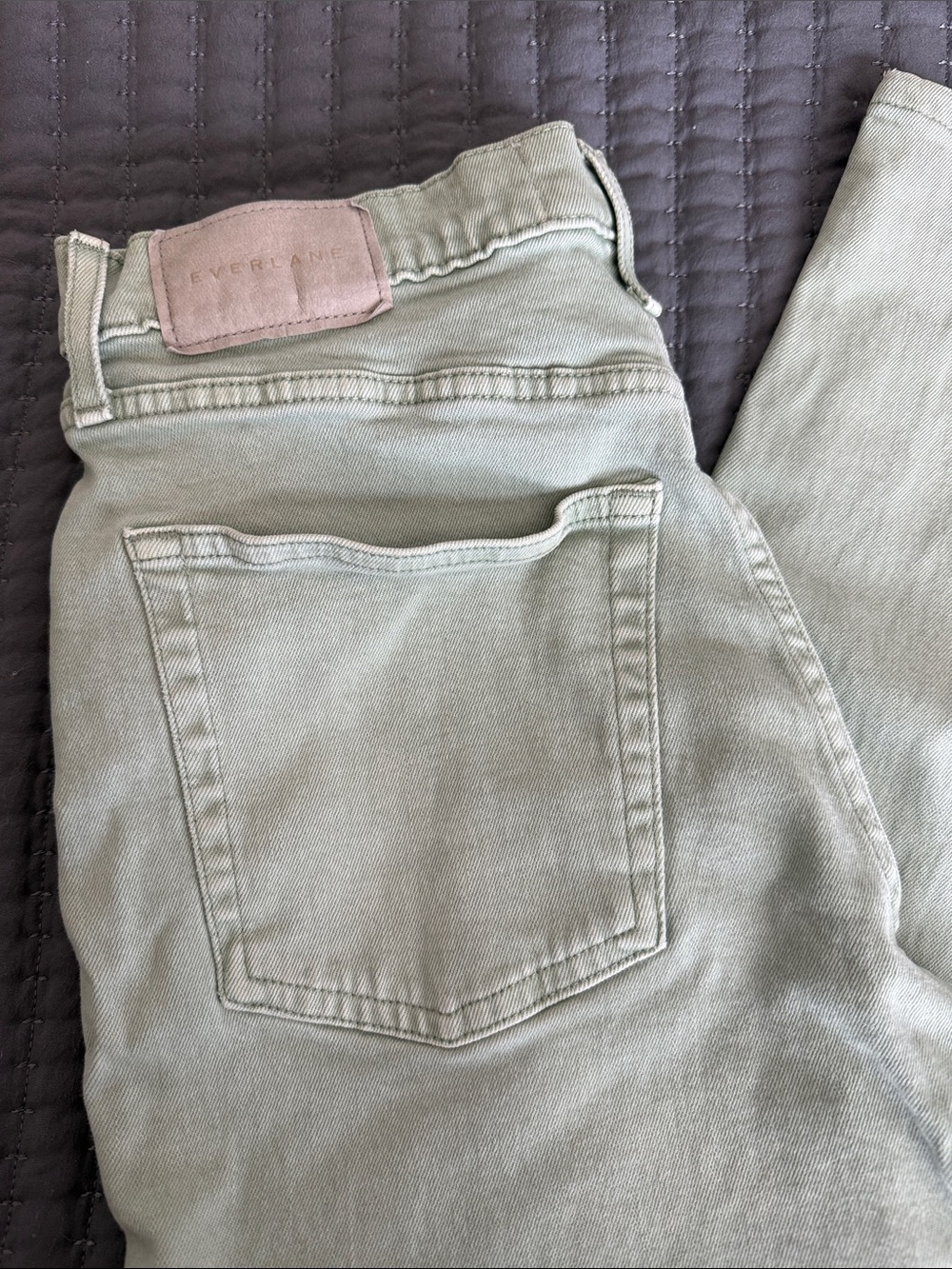 Everlane Women's Straight Jeans in Sage Green